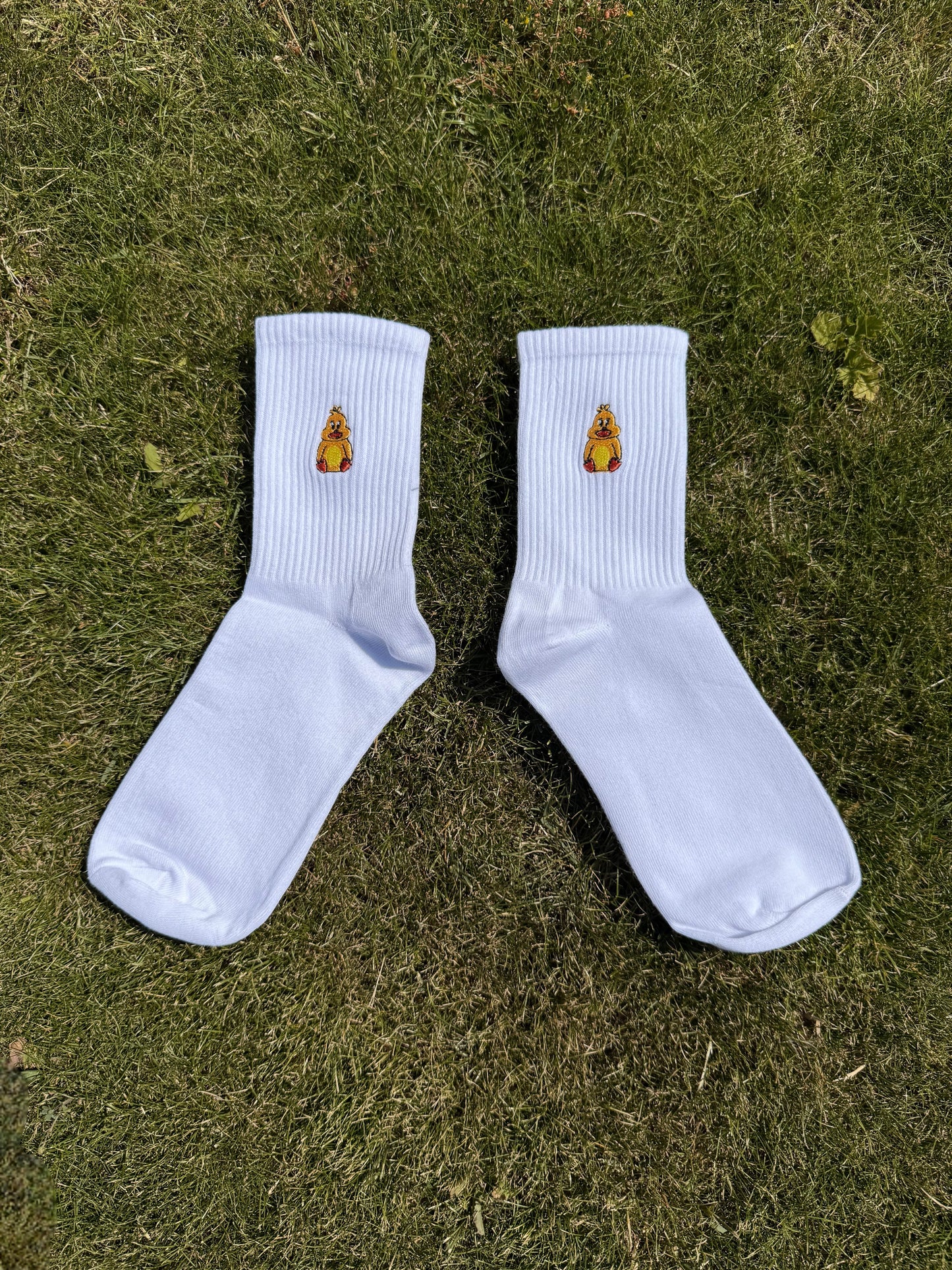 Duckett’s Buckets White Ankle Socks