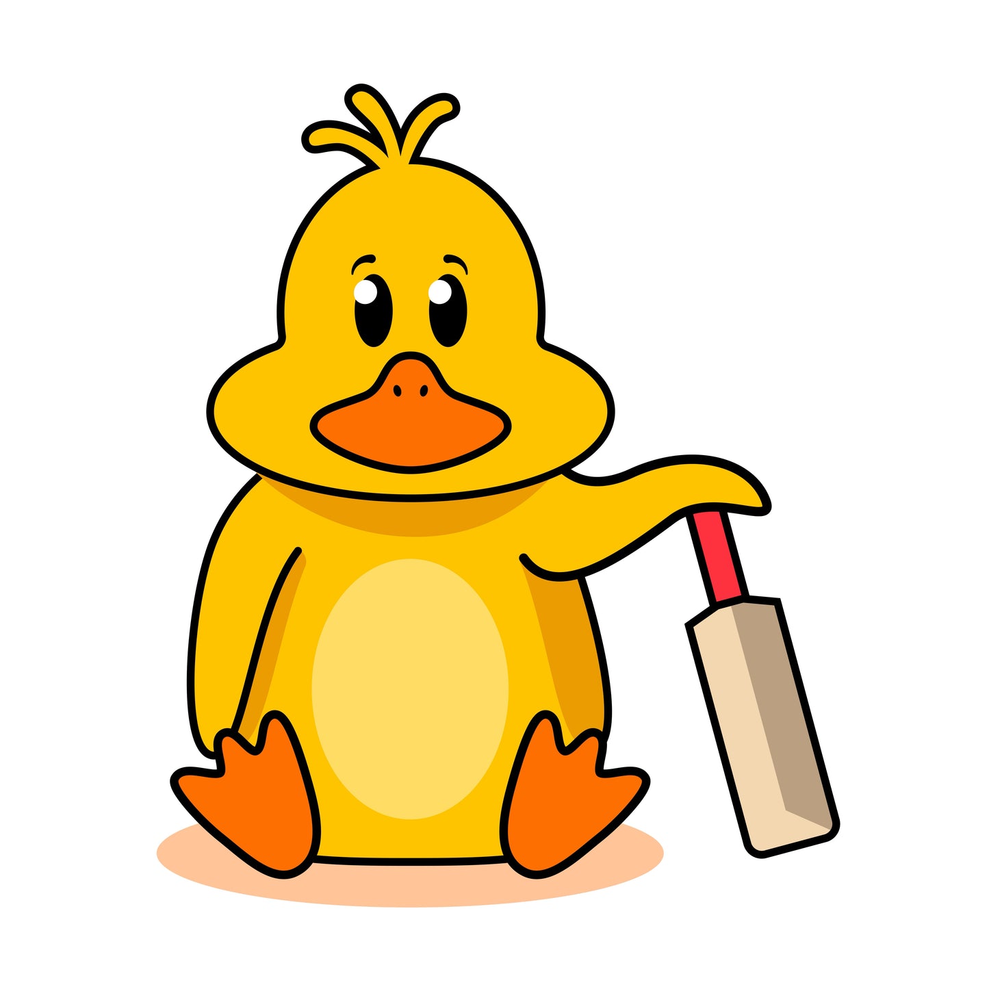 The Official Duckett's Buckets Cricket Bat Sticker