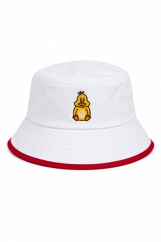 The Three Lions | Official White & Red Bucket Hat | Duckett’s Buckets