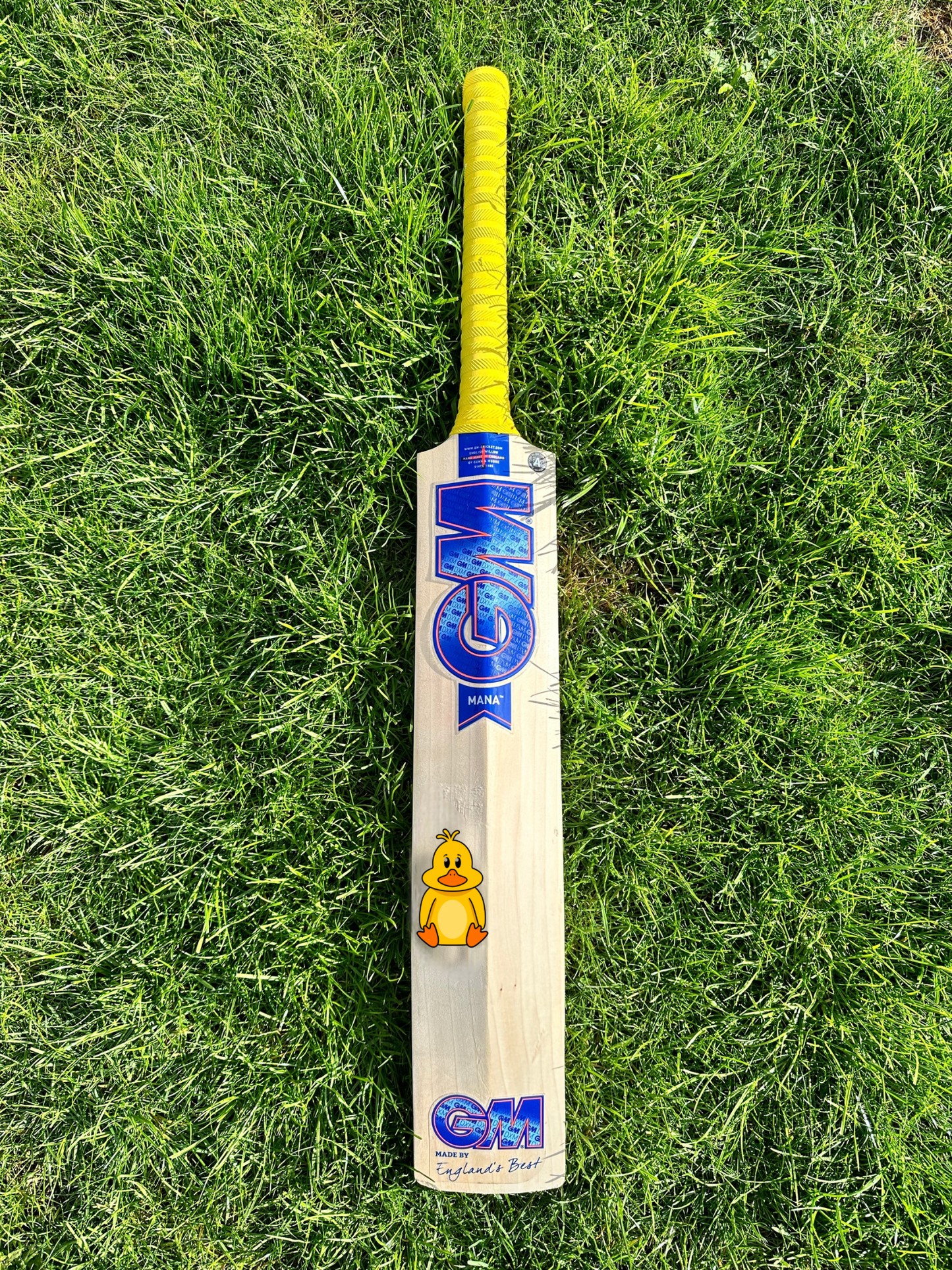 The Official Duckett's Buckets Cricket Bat Sticker